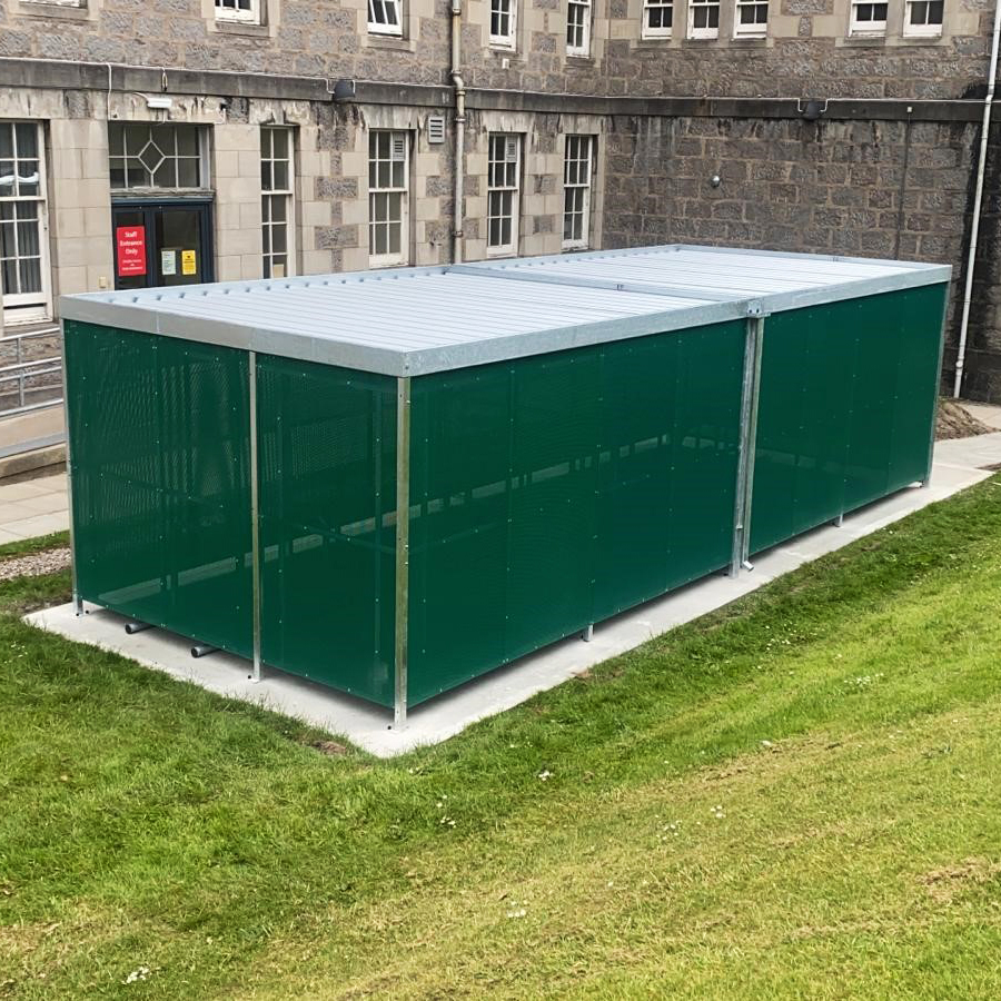 Bin Store Pierced Steel Cladding